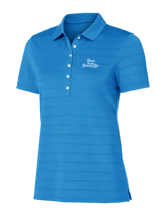 Callaway Womens Royal Blue Ventilated Polo w/Beach Life Text Logo