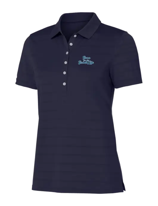 Callaway Womens Navy Ventilated Polo w/Beach Life Text Logo