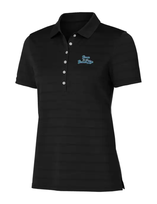 Callaway Womens Black Ventilated Polo w/Beach Life Text Logo