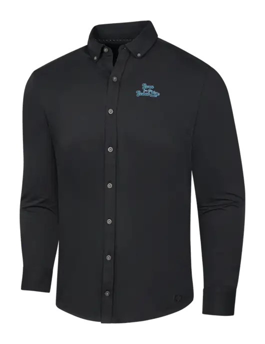 OGIO Blacktop Modern Code Stretch Button-Up Shirt w/Beach Life Text Logo