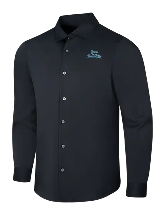 Black City Stretch Shirt w/Beach Life Text Logo