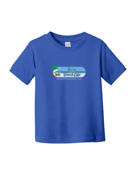 Rabbit Skins Royal Toddler Fine Jersey Tee w/Beach Life Logo