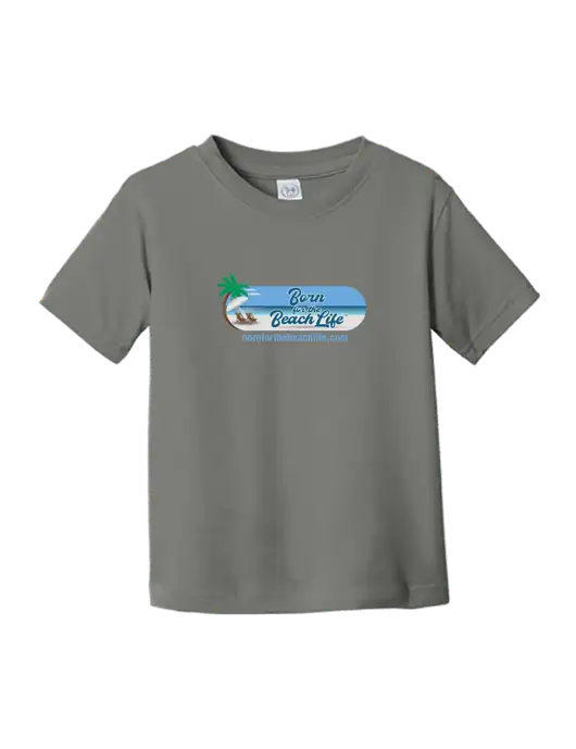 Rabbit Skins Charcoal Toddler Fine Jersey Tee w/Beach Life Logo