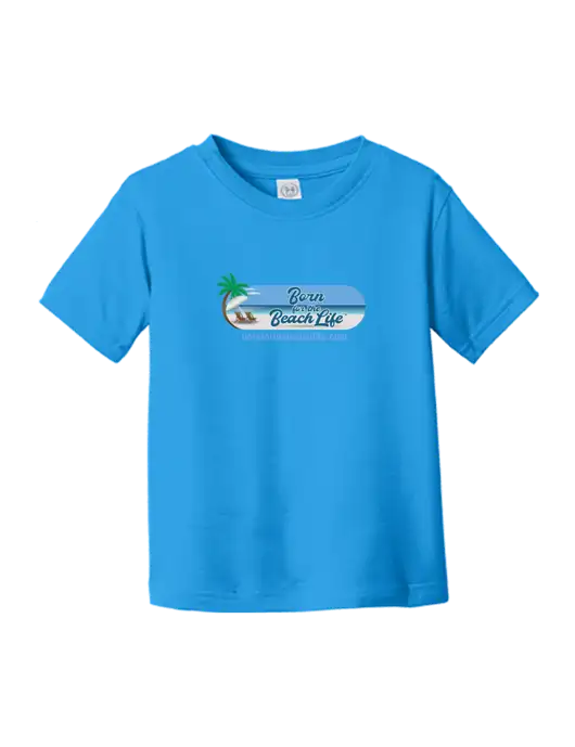Rabbit Skins Cobalt Toddler Fine Jersey Tee w/Beach Life Logo