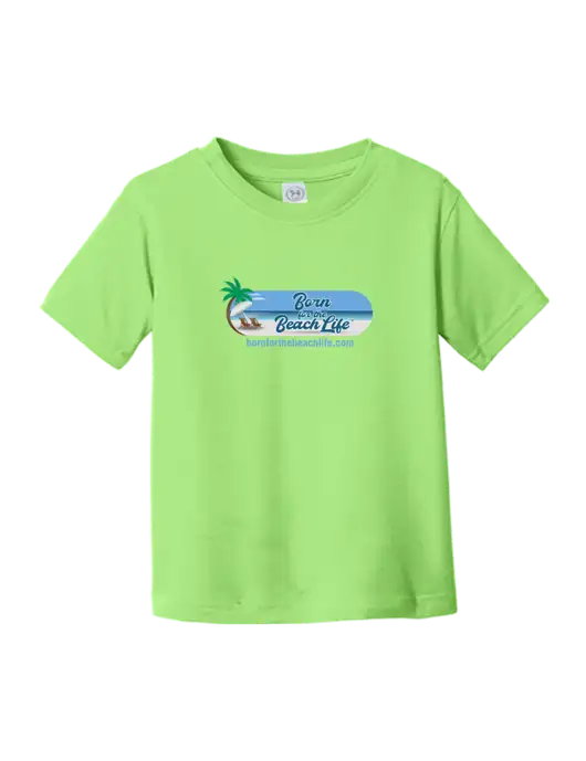 Rabbit Skins Key Lime Toddler Fine Jersey Tee w/Beach Life Logo
