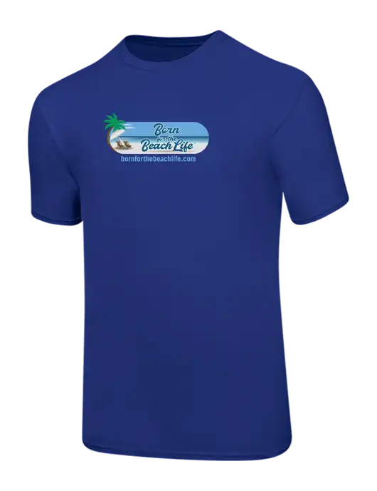 Ring Spun Royal 4.5 oz T-Shirt w/Beach Life Logo