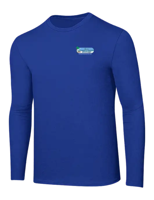 Ring Spun True Royal 4.5 oz Long Sleeve T-Shirt w/Beach Life Logo