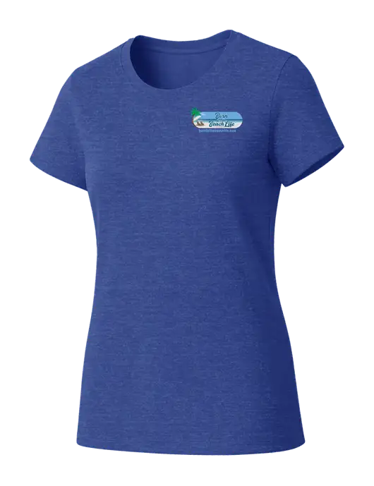 Womens Seriously Soft Royal Frost T-Shirt w/Beach Life Logo