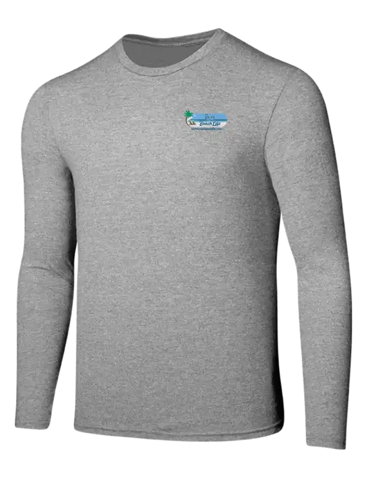 Seriously Soft Light Heathered Grey Long Sleeve T-Shirt w/Beach Life Logo
