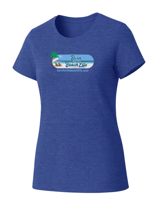 Womens Seriously Soft Royal Frost T-Shirt w/Beach Life Logo