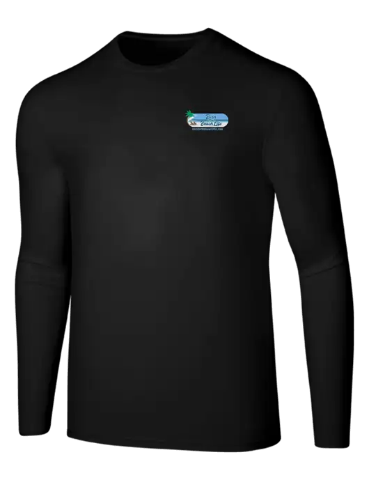Seriously Soft Black Long Sleeve T-Shirt w/Beach Life Logo