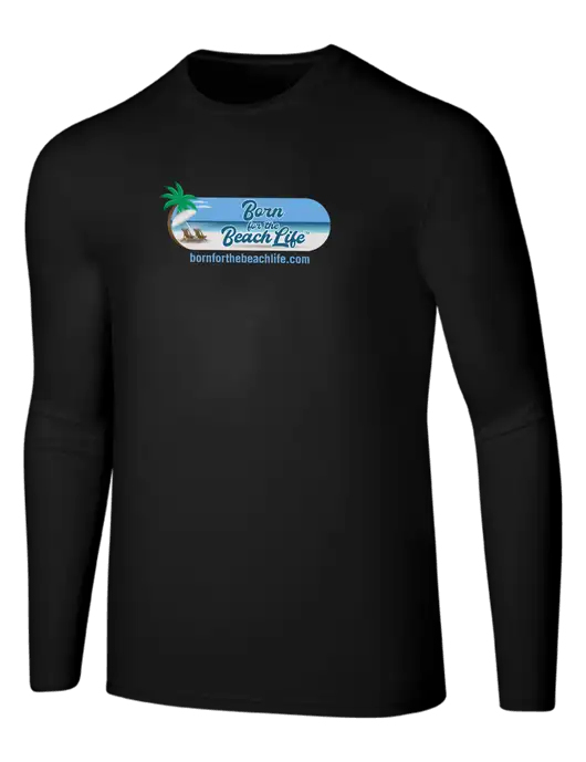 Seriously Soft Black Long Sleeve T-Shirt w/Beach Life Logo