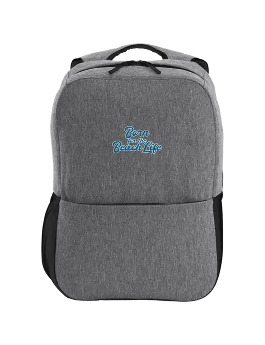 Access Square Laptop Graphite Heather/Black Backpack w/Beach Life Text Logo