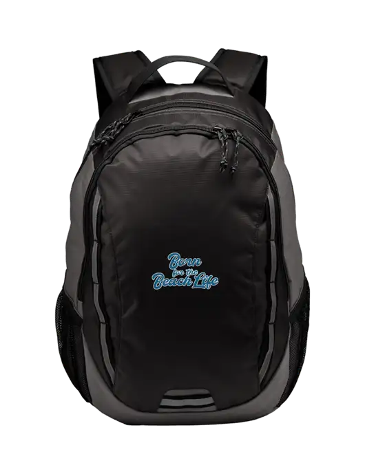 Ridge Charcoal/Dark Charcoal Laptop Backpack w/Beach Life Text Logo