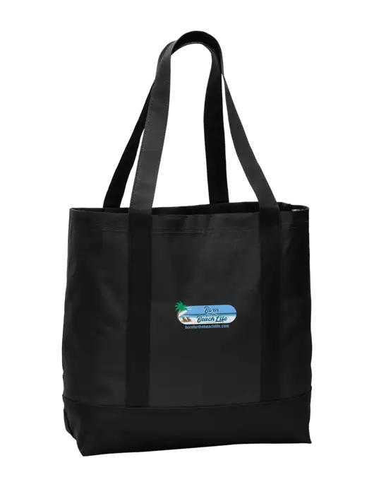 Carryall Black/Black Day Tote w/Beach Life Logo