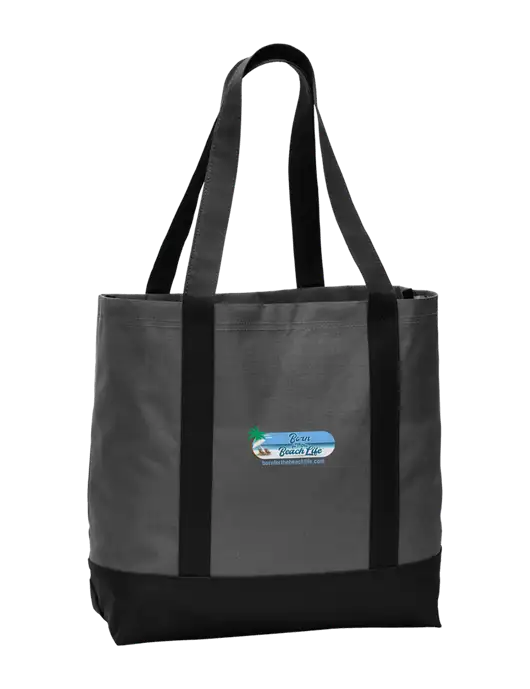 Carryall Charcoal/Black Day Tote Dark w/Beach Life Logo