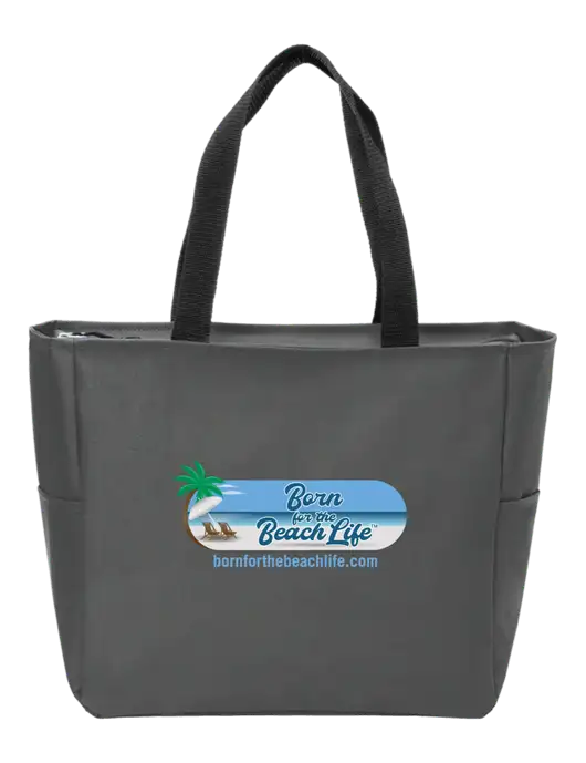 Everyday Charcoal Zip Tote Dark w/Beach Life Logo