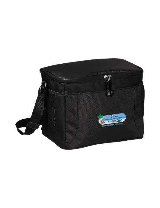 12 Can Black/Black Cube Cooler  w/Beach Life Logo