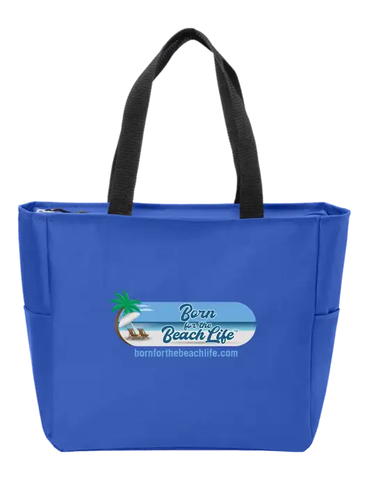 Everyday True Royal Zip Tote  w/Beach Life Logo