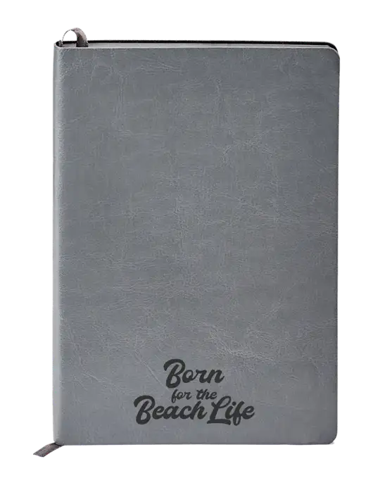 Fabrizio Grey Soft Cover 5.75 x 8.125 Journal w/Beach Life Text Logo