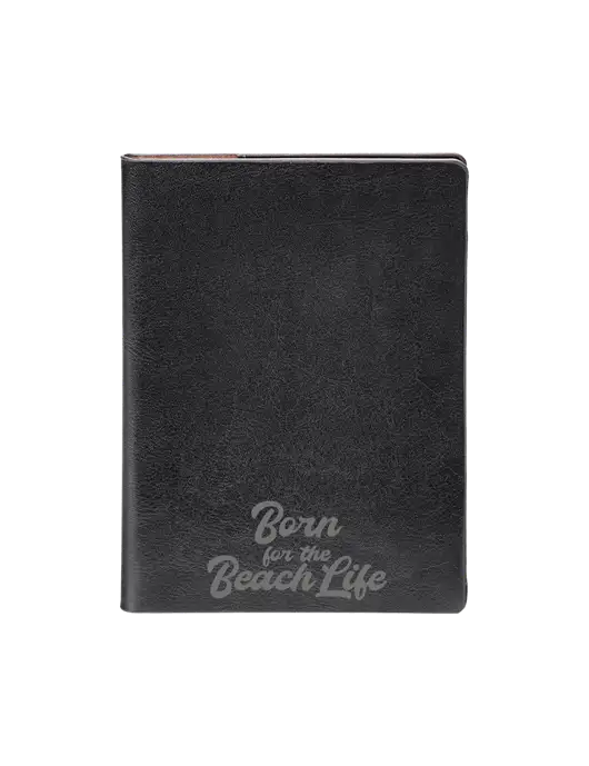 Fabrizio Black Rfid Passport Holder w/Beach Life Text Logo