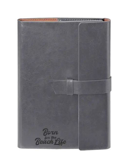 Fabrizio Grey 6.875 x 9.56 Portfolio w/Beach Life Text Logo
