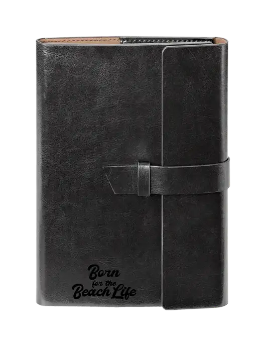 Fabrizio Black 6.875 x 9.56 Portfolio w/Beach Life Text Logo