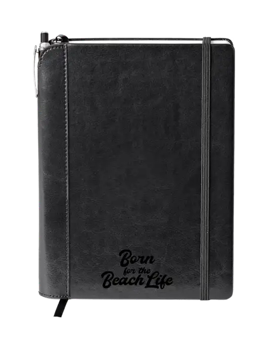 Fabrizio Black Journal 6.375 x 8.375 Combo w/Beach Life Text Logo