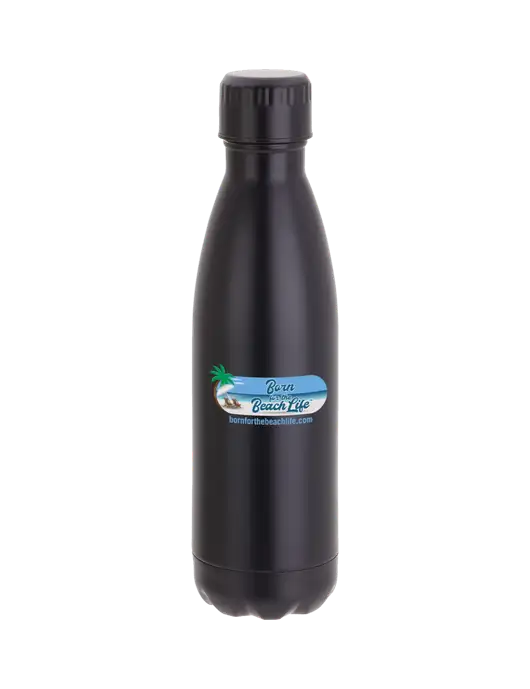 City Go Matte Black 17 oz Insulated Bottle w/Beach Life Logo