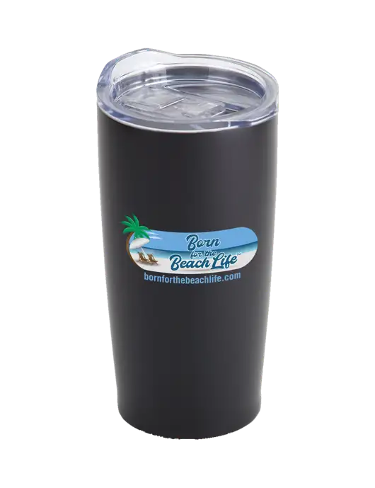Society Black 20 oz Insulated Tumbler w/Beach Life Logo
