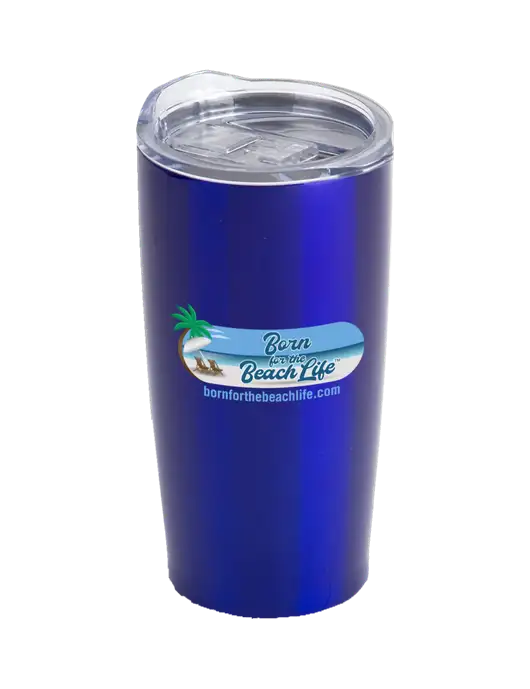 Society Blue 20 oz Insulated Tumbler w/Beach Life Logo