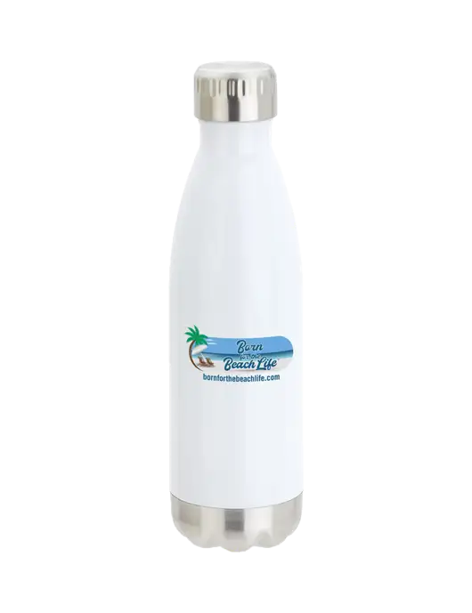 City Go White 17 oz Insulated Bottle w/Beach Life Logo