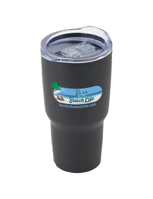 Odyssey Black 30 oz Travel Tumbler w/Beach Life Logo