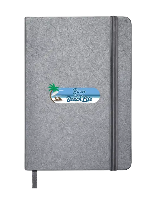 Granite Dark Grey Hardcover Journal, 5.62 X  8.37 w/Beach Life Logo