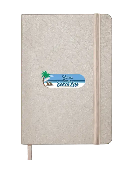 Granite Light Grey Hardcover Journal, 5.62 X  8.37 w/Beach Life Logo