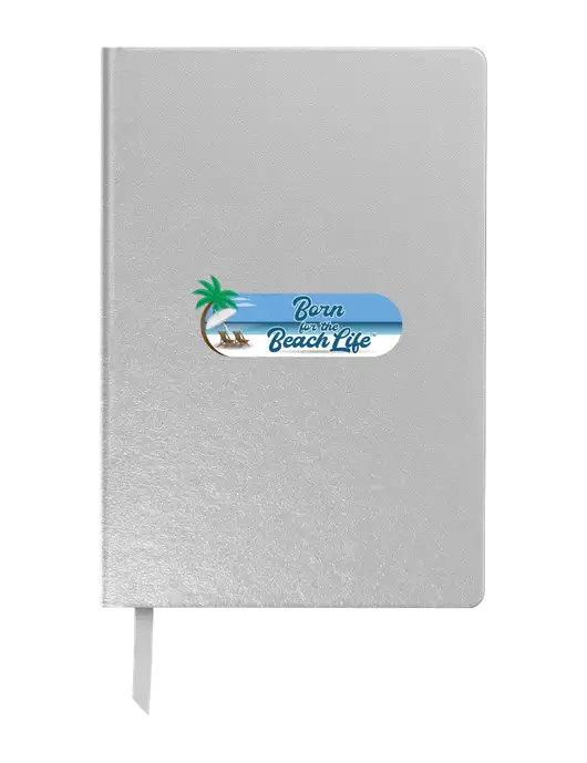 Achieve Silver Hardcover Journal, 5.5 x 8.37 w/Beach Life Logo