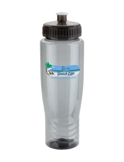 Roam Smoke 28 oz Eco-Polyclear Bottle with Push Pull Lid w/Beach Life Logo