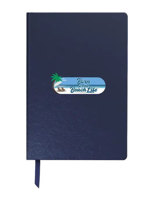 Achieve Navy Hardcover Journal, 5.5 x 8.37 w/Beach Life Logo