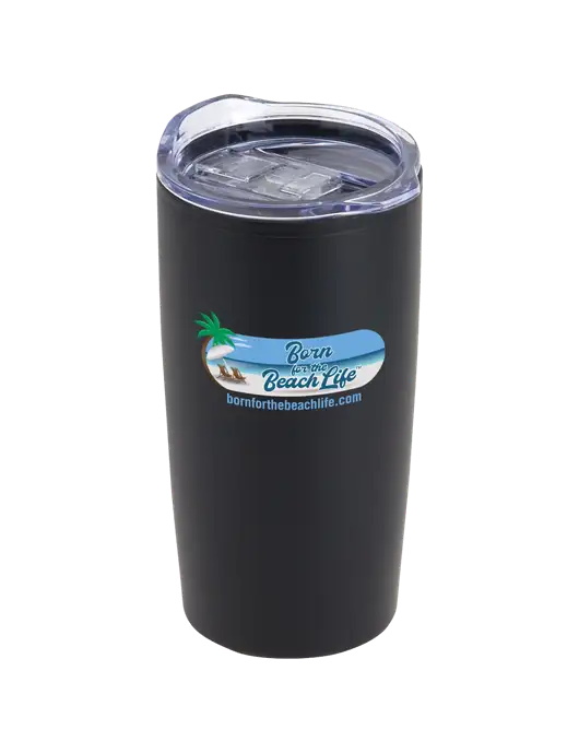 Olympus Black 20 oz Tumbler w/Beach Life Logo