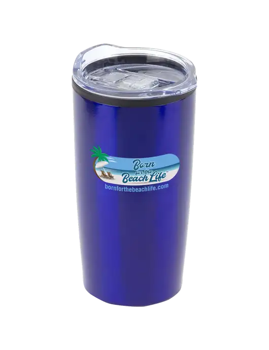 Olympus Blue 20 oz Tumbler w/Beach Life Logo
