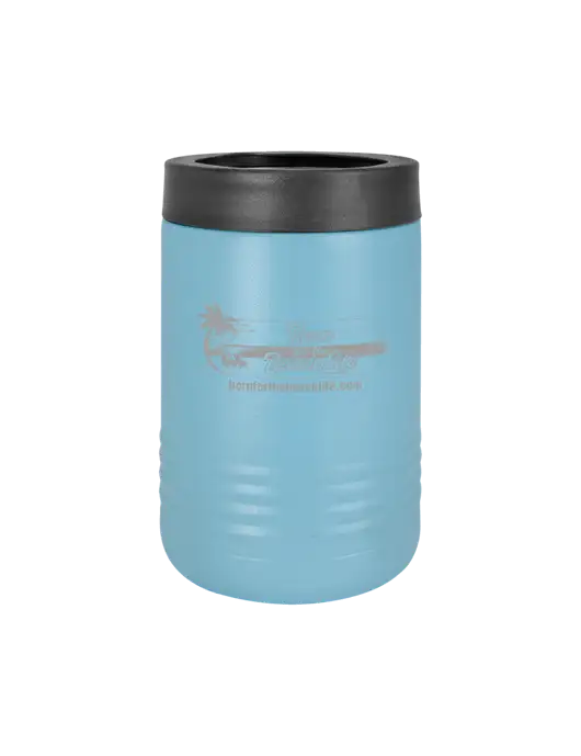 Polar Camel 12 oz Powder Coated Light Blue Vacuum Insulated Beverage Holder w/Beach Life Logo