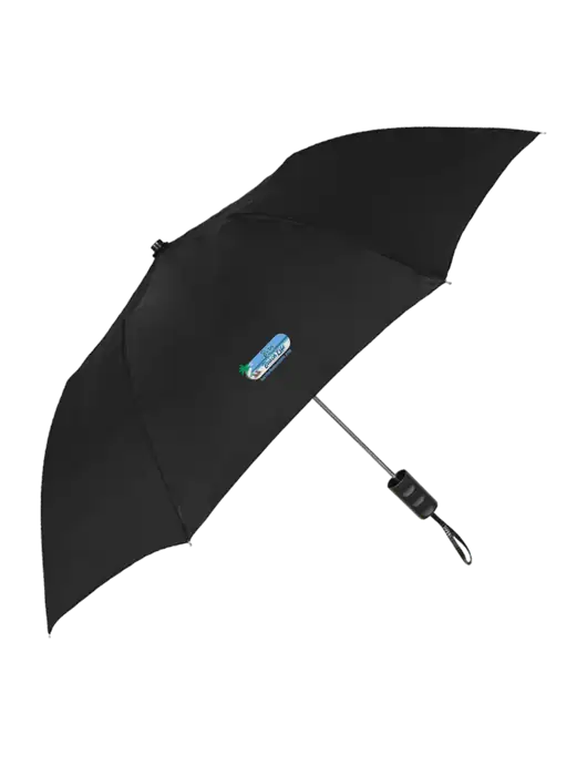 Black 42" Folding Umbrella  w/Beach Life Logo