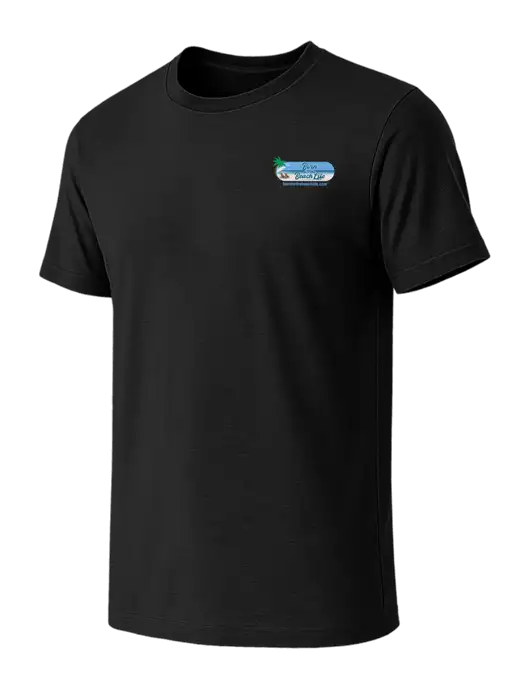BELLA+CANVAS Black CVC Short Sleeve Tee w/Beach Life Logo