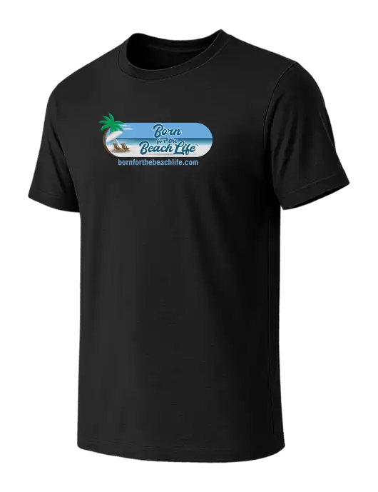 BELLA+CANVAS Black CVC Short Sleeve Tee w/Beach Life Logo