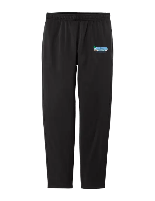 Womens Tricot Black Track Jogger w/Beach Life Logo
