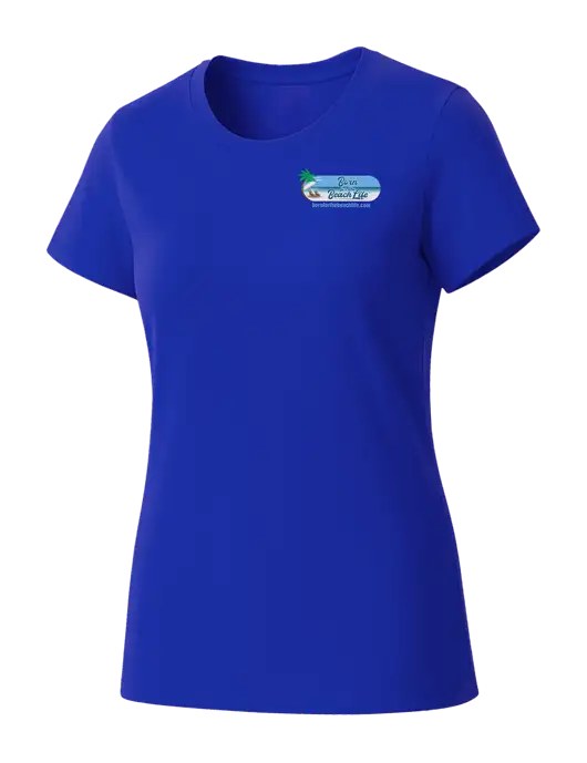 Womens Seriously Soft Royal T-Shirt w/Beach Life Logo