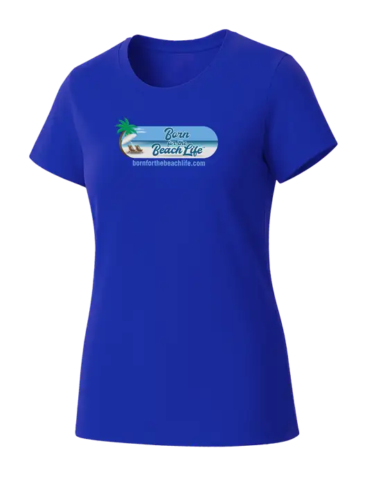Womens Seriously Soft Royal T-Shirt w/Beach Life Logo