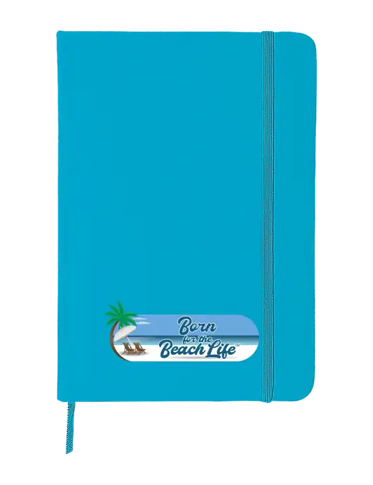 Light Blue Comfort Touch Bound Journal 5" X 7" w/Beach Life Logo