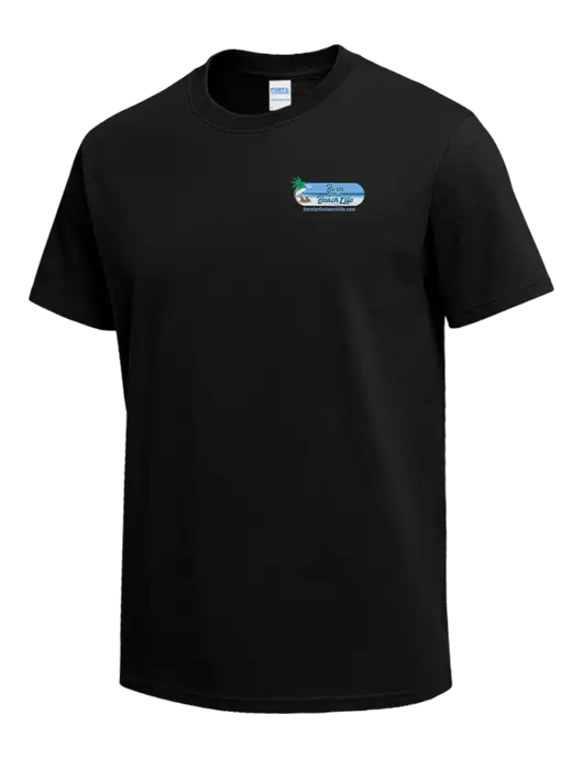Black Heavyweight 6.1 oz T-Shirt w/Beach Life Logo