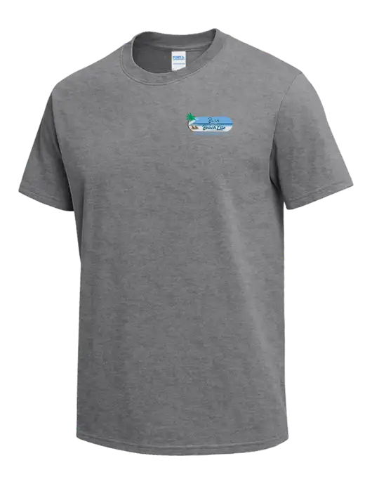 Medium Grey Heather Heavyweight 6.1 oz T-Shirt w/Beach Life Logo